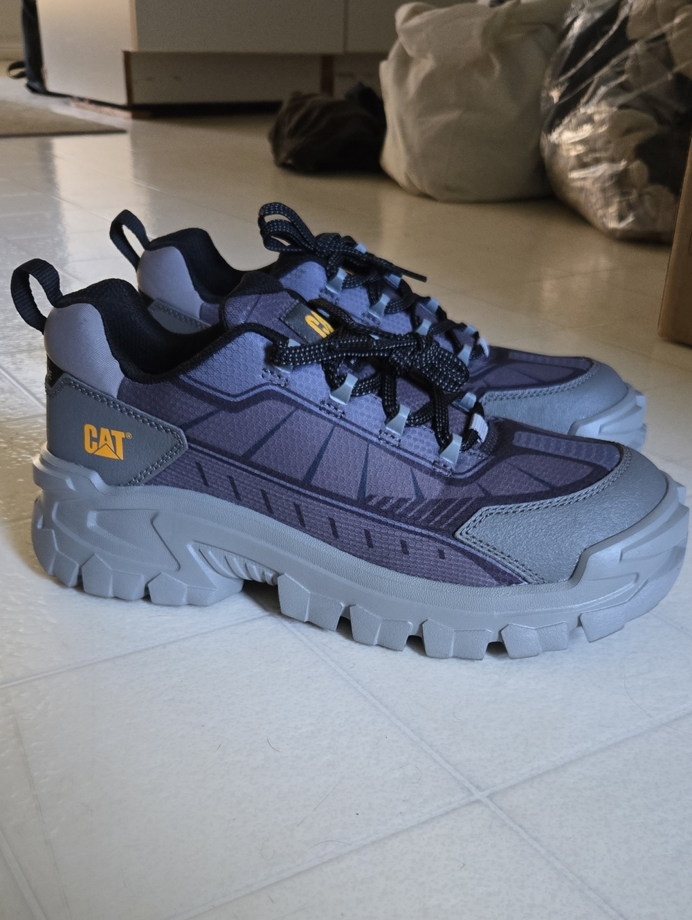 Caterpillar "Invader" Men's US 8 Composite Toe Work Shoe, "Gargoyle" Color